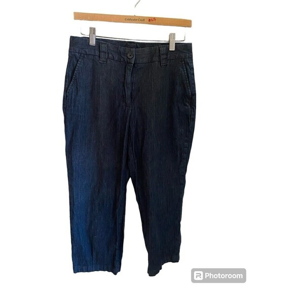 Lands'End Blue Denim Capri Pants Sz.6 - Picture 1 of 3